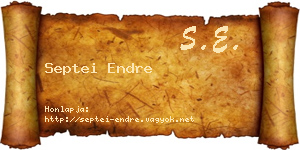 Septei Endre névjegykártya